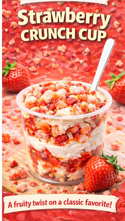 Strawberry Crunch Cake Cup 🍓